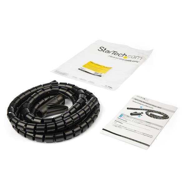 Startech Manga De 2,5m En Espiral Para Gestión De Cableado Con Diámetro De 25mm