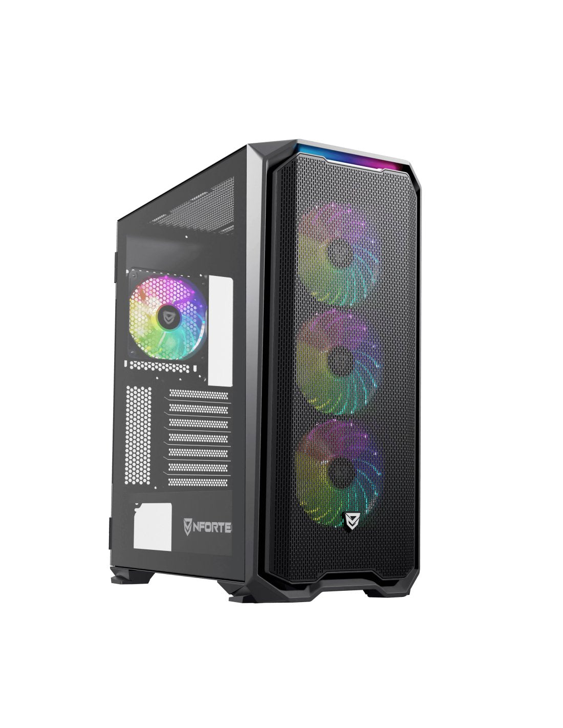 Nfortec Nf-Cs-Kraterx-B Carcasa De Ordenador Midi Tower Negro