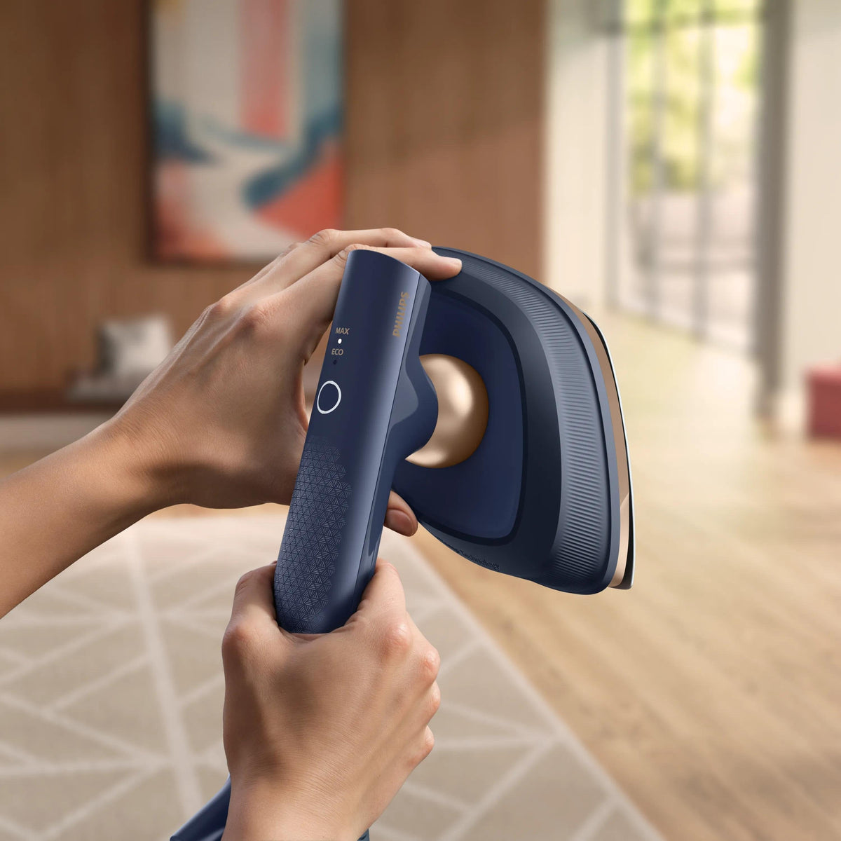 Philips Iron Gc215 20 Steam Iron With Soft Board,1800 W, Water Tank Capacity 300 Ml, Continuous Steam 45 G Min, Blue