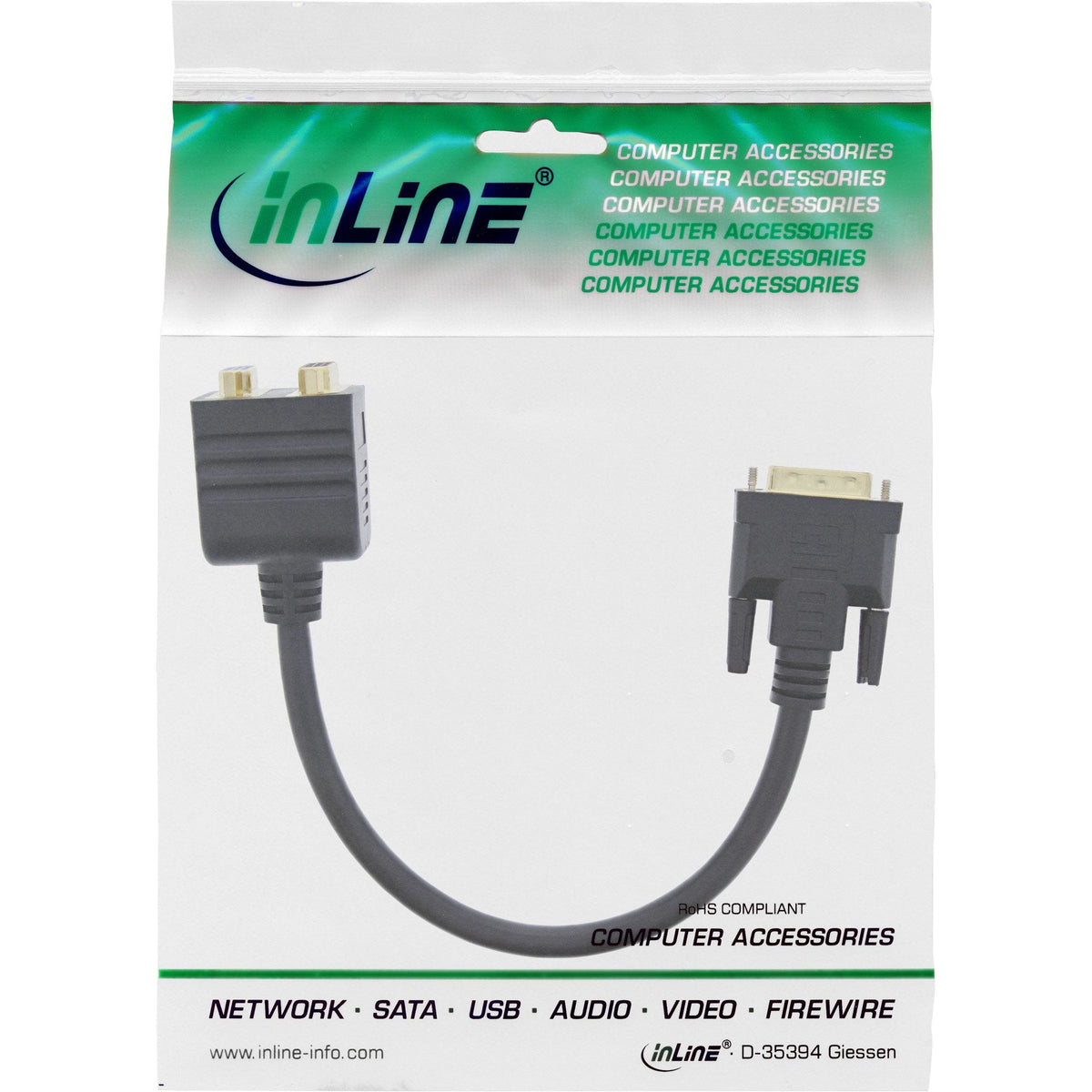 Adaptador Inline Dvi-I Dvi-I Macho A Dvi-I Hembra + S-Vga Hembra