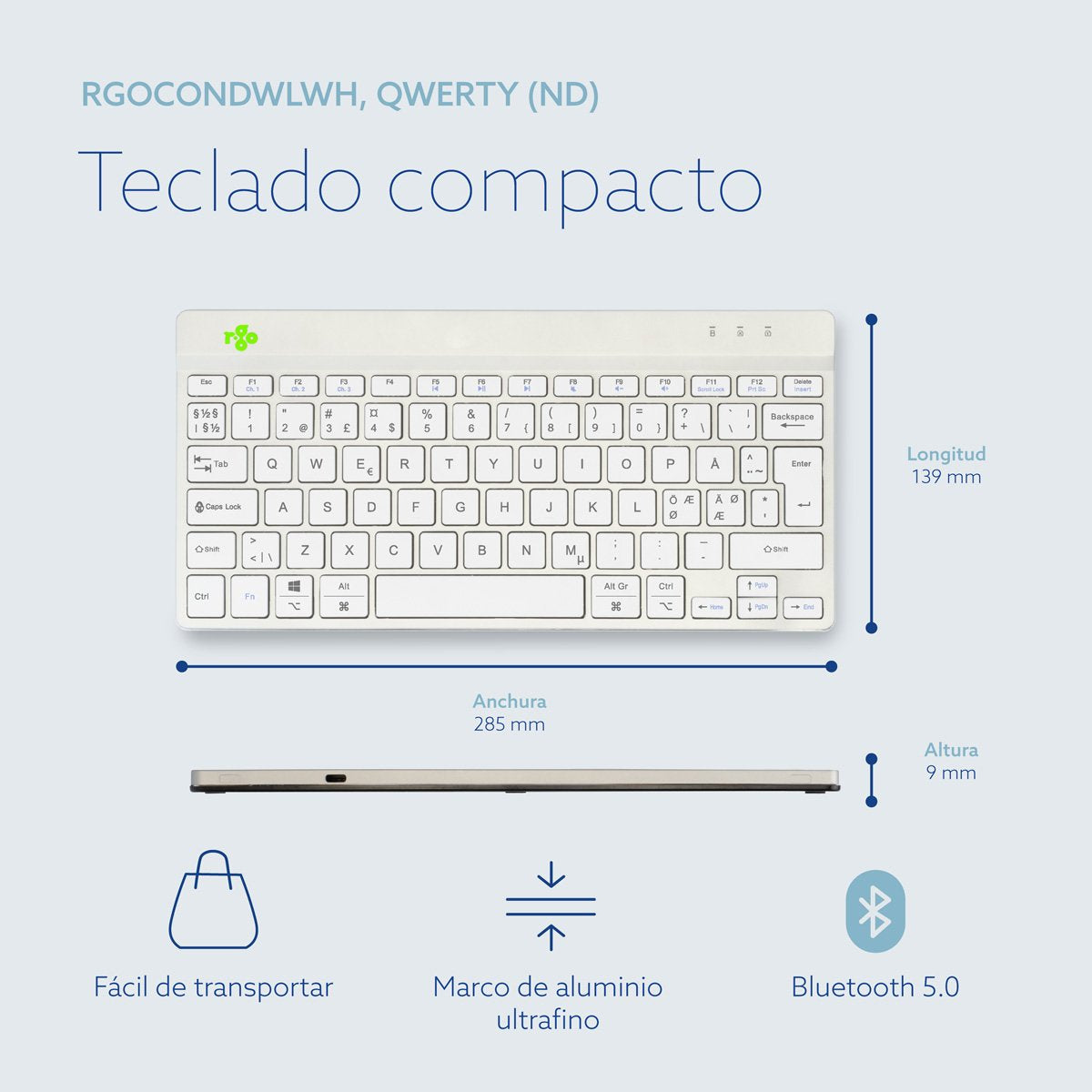 EAN 8719274492078 - R-Go Tools RGOCONDWLWH teclado Oficina Holandés imagen 15