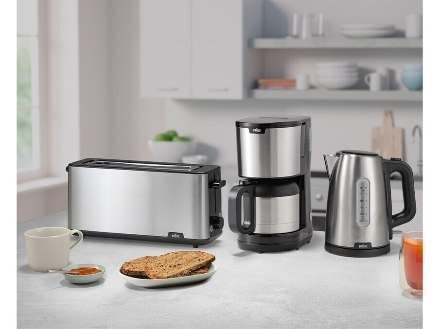 Tostadora Braun Ht1610bk 1 Ranura Larga Acero Inoxidable/Negro