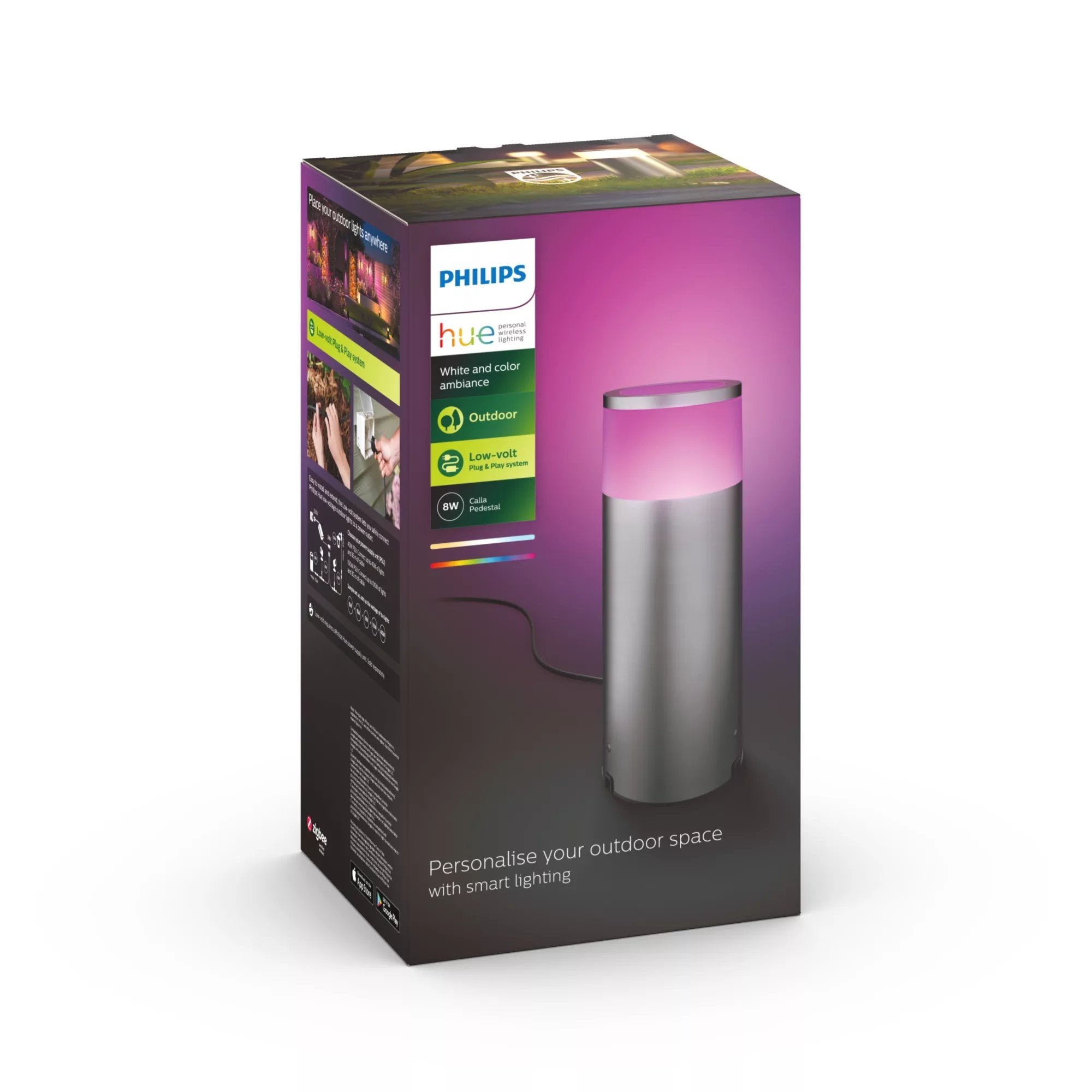Philips Hue White And Color Ambiance Bolardo Para Exteriores Calla