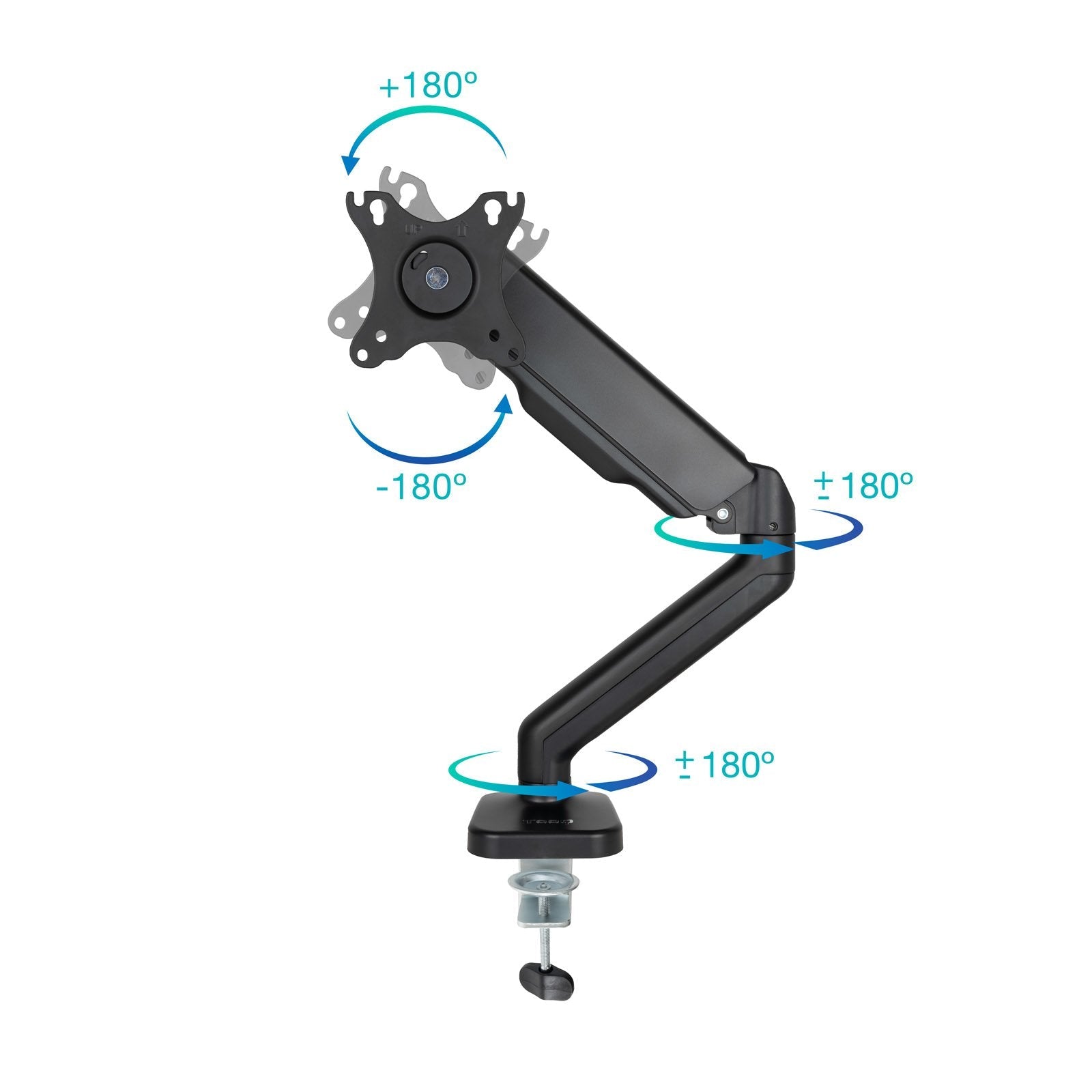 Tooq Soporte Mesa Pantalla - Giro - Inclinable - 1 Brazo 17-32  - Negro