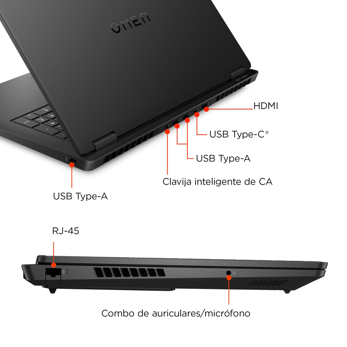 EAN 199251296987 - HP OMEN Gaming 17-db1005ns Copilot+ PC AMD Ryzen AI 7 350 Portátil 43,9 cm (17.3") Full HD 32 GB DDR5-SDRA imagen 3