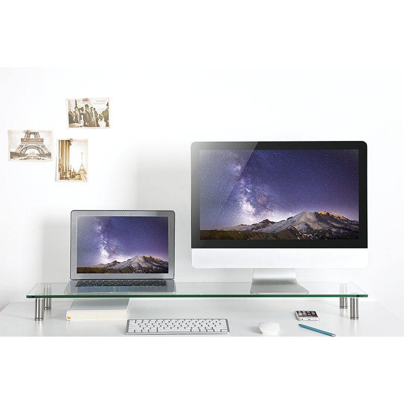 Logilink Bp0060 Soporte De Mesa Para Pantalla Plana Independiente Acero Inoxidable, Transparente