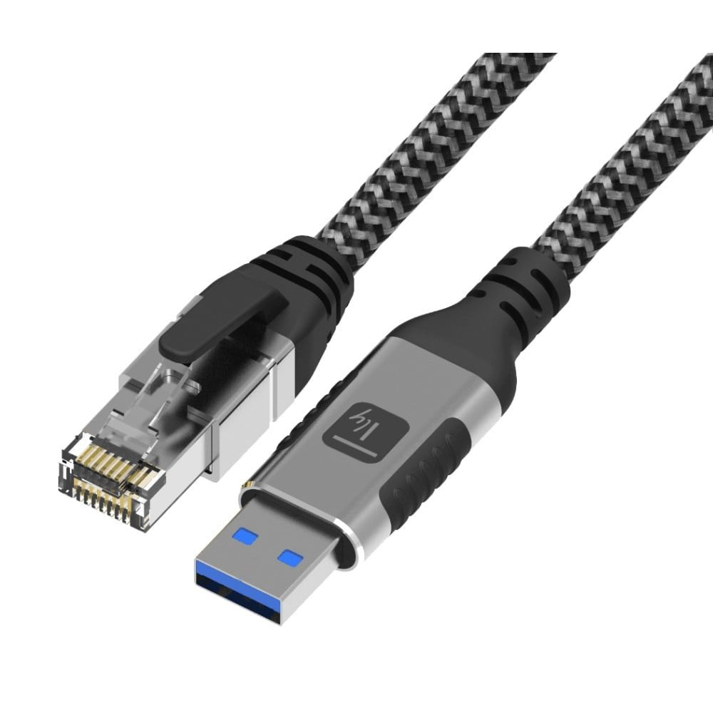 EAN 8059018369656 - Techly ICOC U3A-RJ45-010 cable de red Negro, Plata 1 m Cat6 F/UTP (FTP) imagen 1