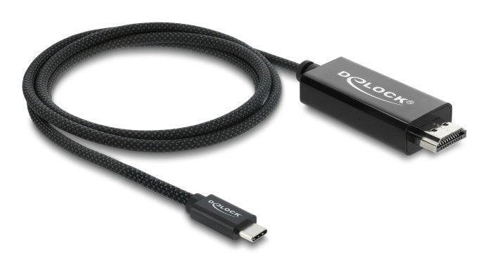 Delock Koaxiales Usb Tipo-C? A Cable Hdmi (Dp Alt Mode) 4k 60 Hz Con Geflechtma