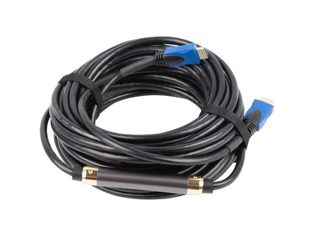 Cable Hdmi Lanberg Ca-Hdmi-20cu-0200-Bk Conectores Macho/Macho Chapados En Oro Resolución Hasta 3840*2160 20 Metros Negro