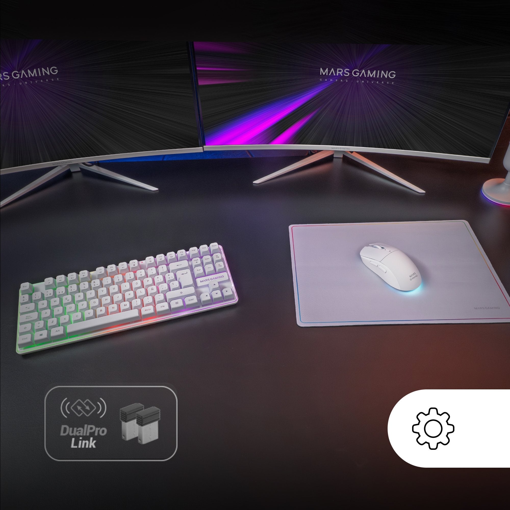EAN 8435693111832 - Mars Gaming MCPWTKLWES teclado Ratón incluido Juego RF inalámbrica + USB QWERTY Español Blanco imagen 12
