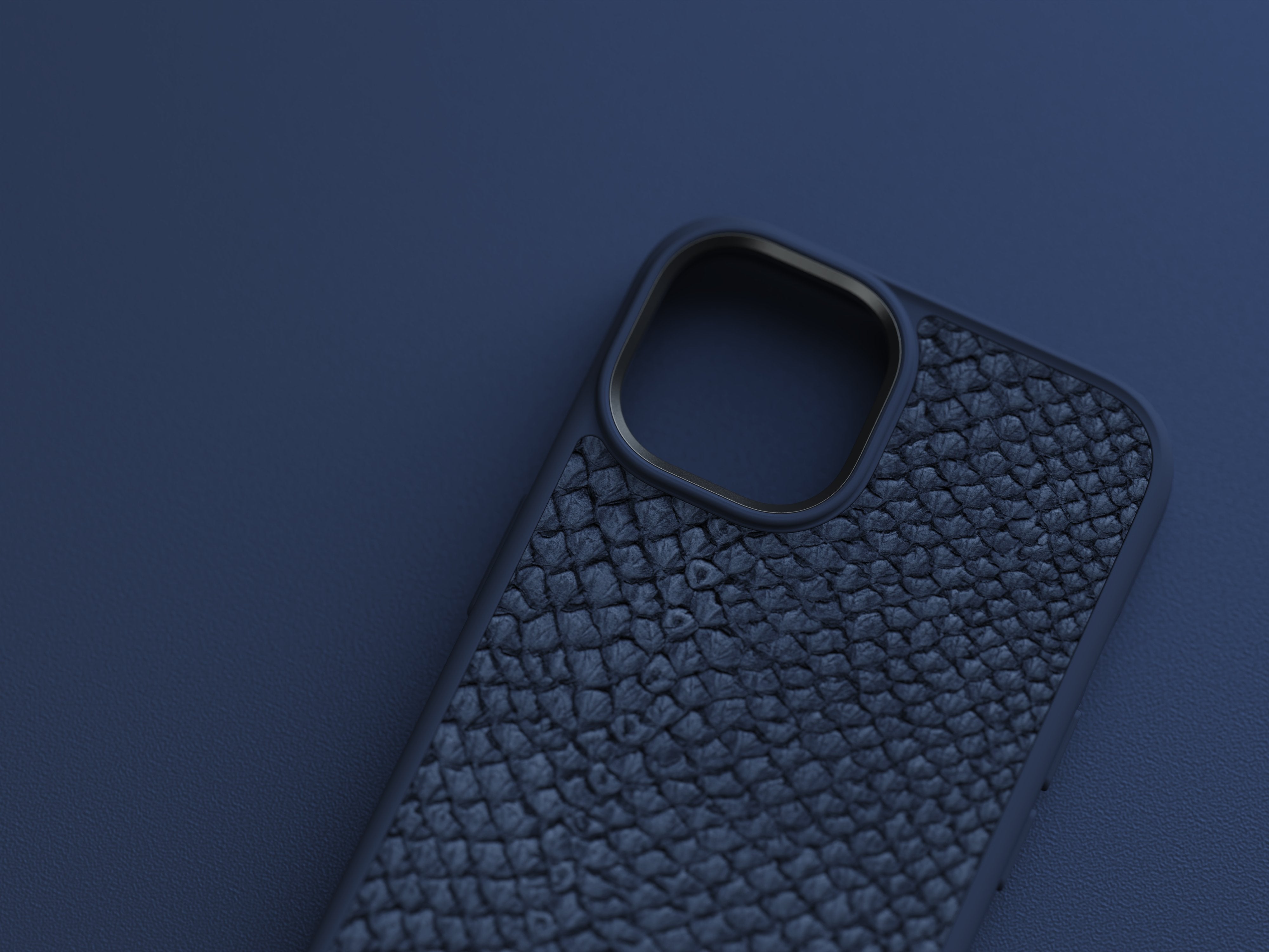 Funda De Cuero Iphone 14 (6.1) Azul