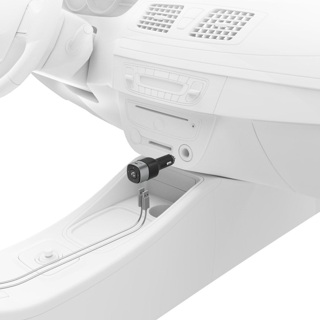 Receptor Bluetooth Hama Para Coche, Conector De 3,5 Mm Y Cargador Usb