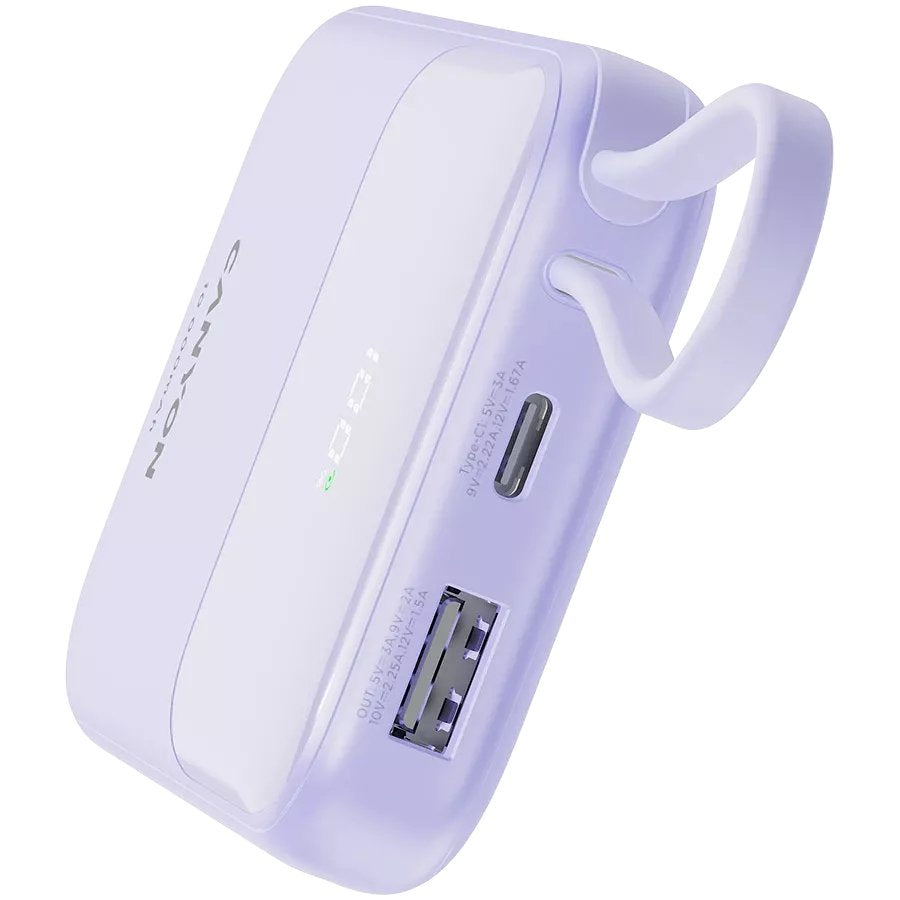 Canyon Onpower 101 - Powerbank - 10.000 Mah - Dig. Disp. - In Usb-C - Out Usb-A - Qc 3.0 Usb-C