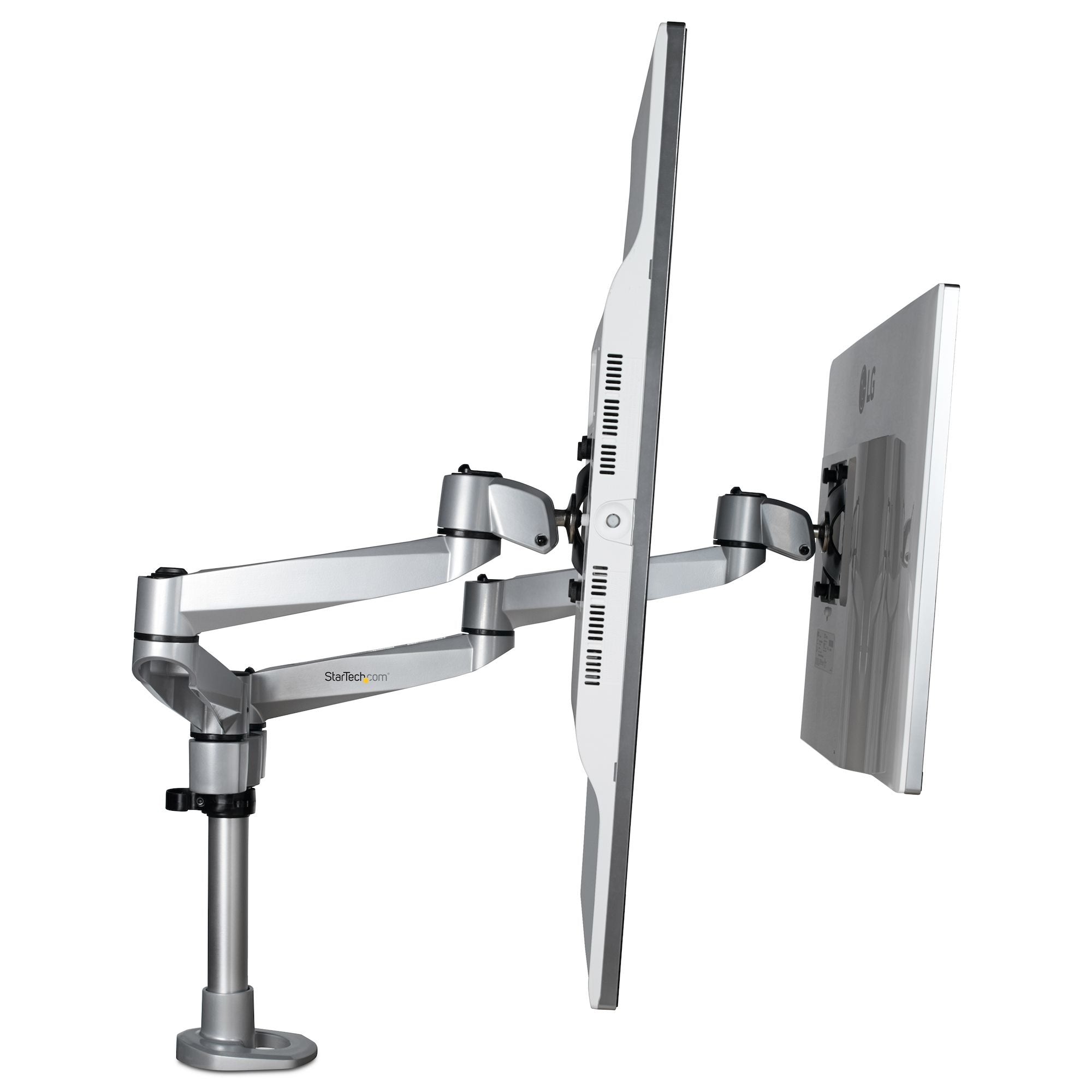 Startech.Com Brazo De Soporte De Escritorio Articulado Vesa Para 2 Monitores De Hasta 27 Pulgadas - Montura De Grommet O Mordaza
