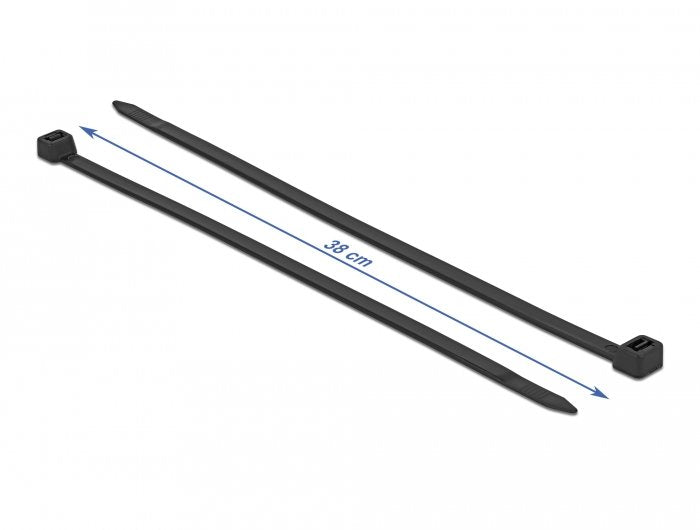 Delock Cablebinder Hitzebeständig L 380 X B 7,6 Mm Schwarz 50 Stück