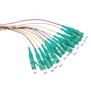 Logilink Fibre Optic Pigtail Set - Lc - Om3 50 125 - 2 M - Aqua - 12 Pieces