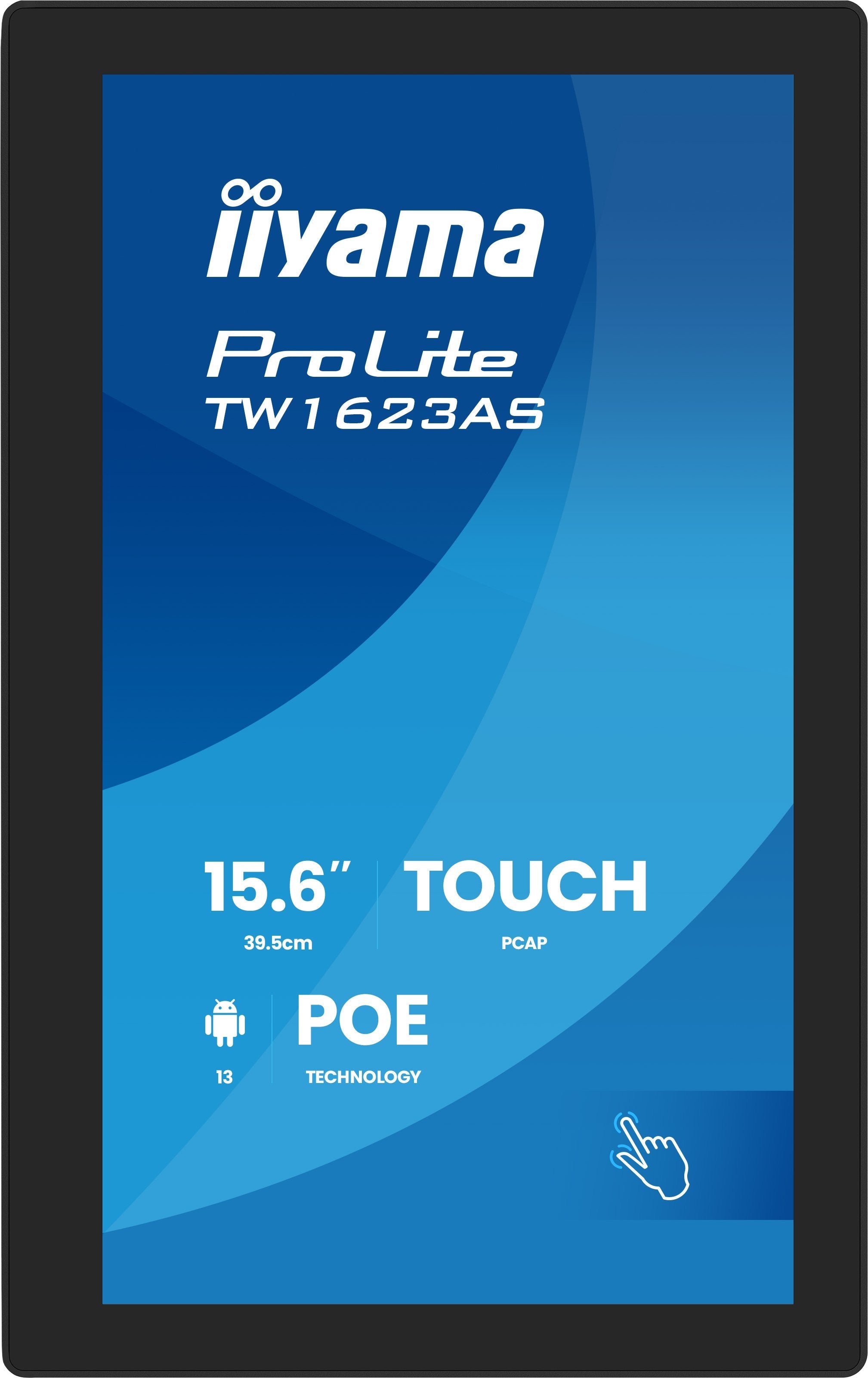 Iiyama 39.5cm 15,6" Tw1623as-B3p 16:9 M-Touch M-Hdmi Andr.