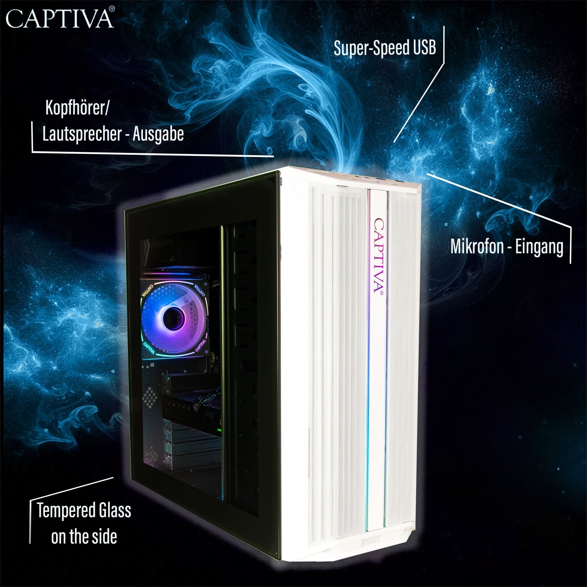 EAN 4046373929629 - CAPTIVA 92962 PCs/estación de trabajo AMD Ryzen™ 5 5500 16 GB DDR4-SDRAM 500 GB SSD NVIDIA GeForce RTX 50 imagen 4