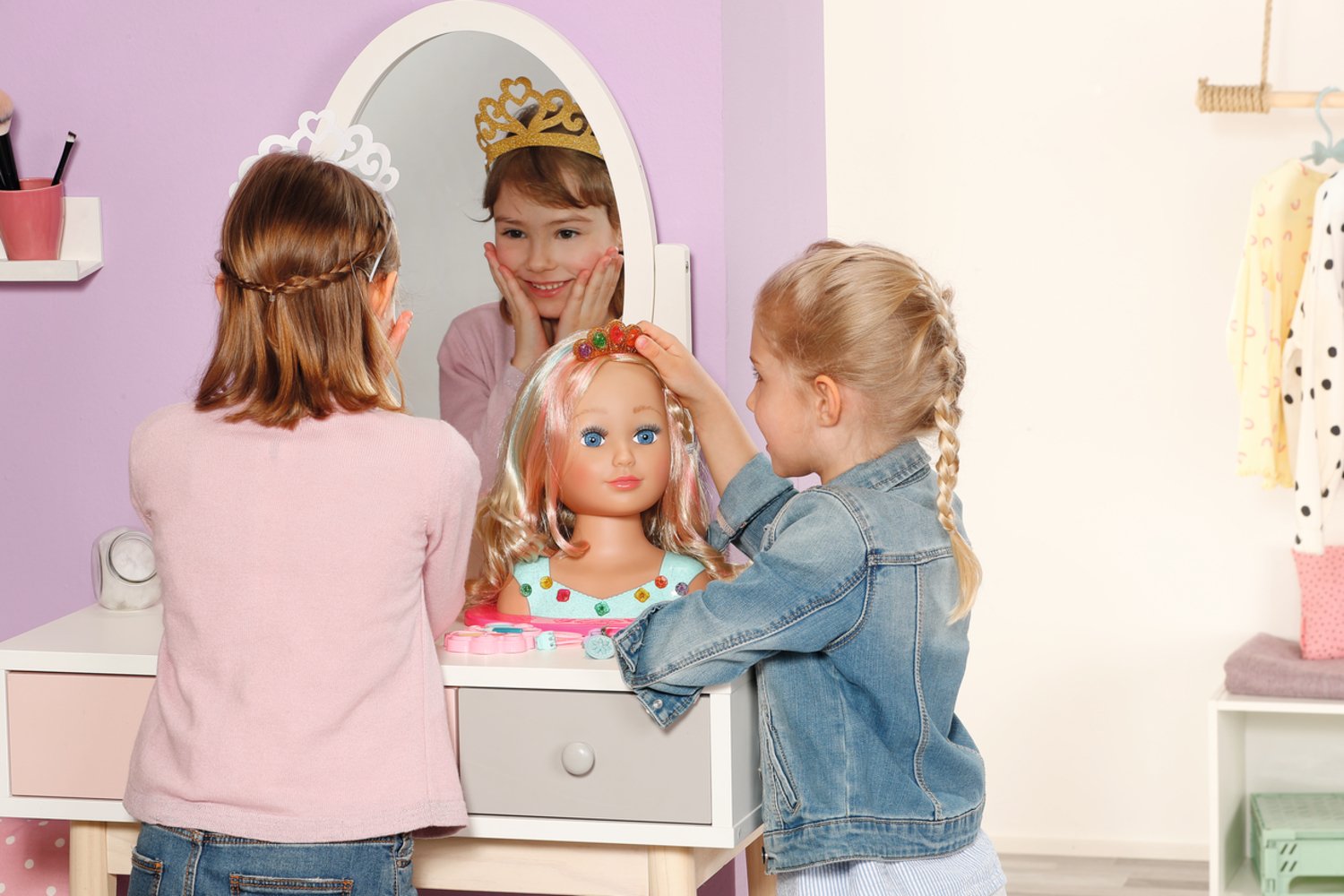 Zapf Creation Baby Born® Sister Styling Head Princess, Cabeza De Maquillaje Y Peluquería 835432