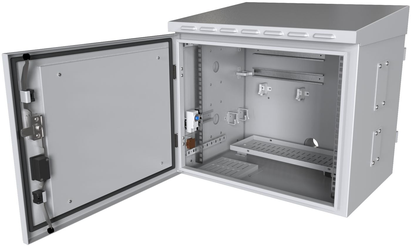 Lanview By Logon Midi Classic Gabinete Cctv Montado En Poste Para 4 Cámaras