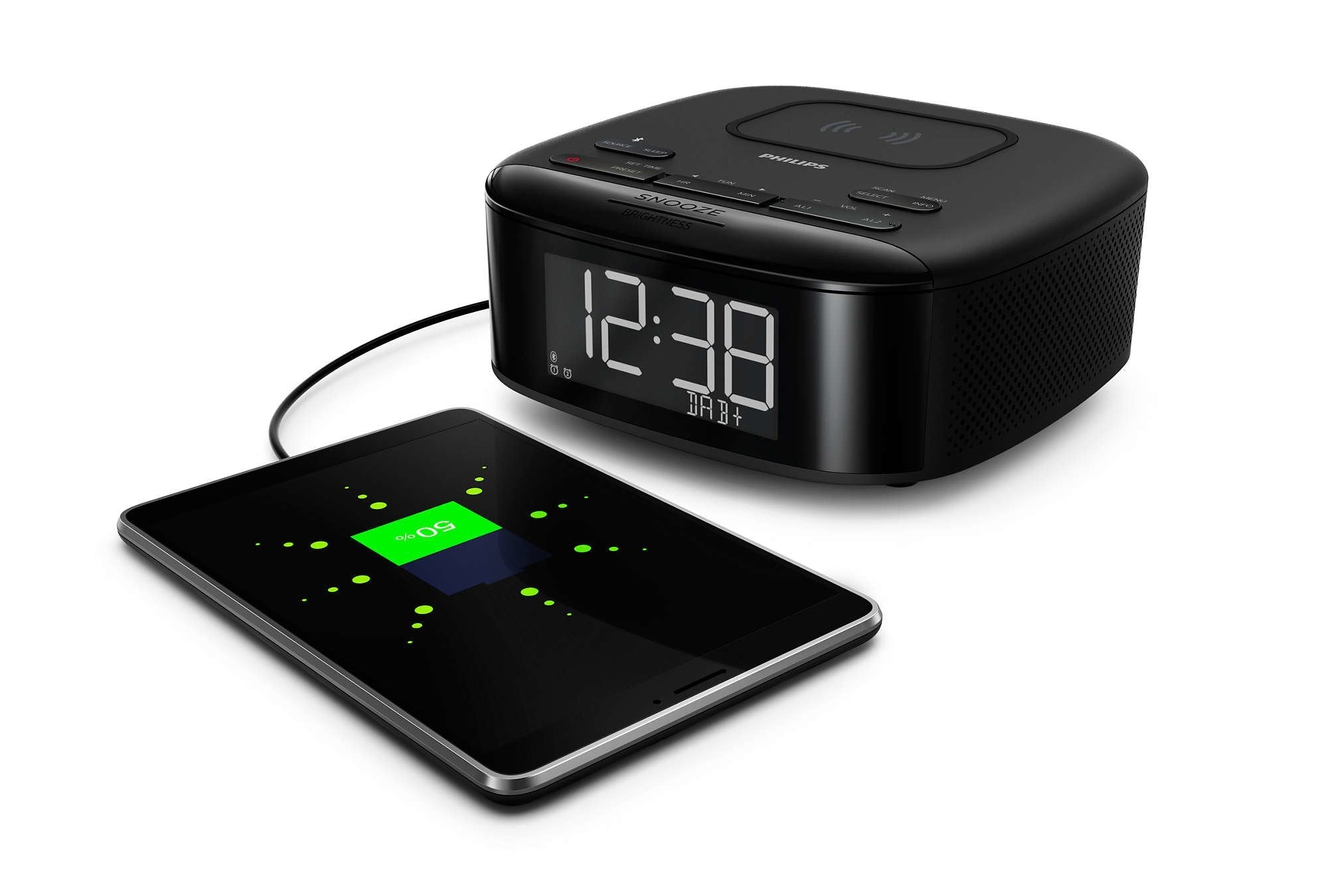 Radio Despertador Philips Bt Cargador Inalambrico