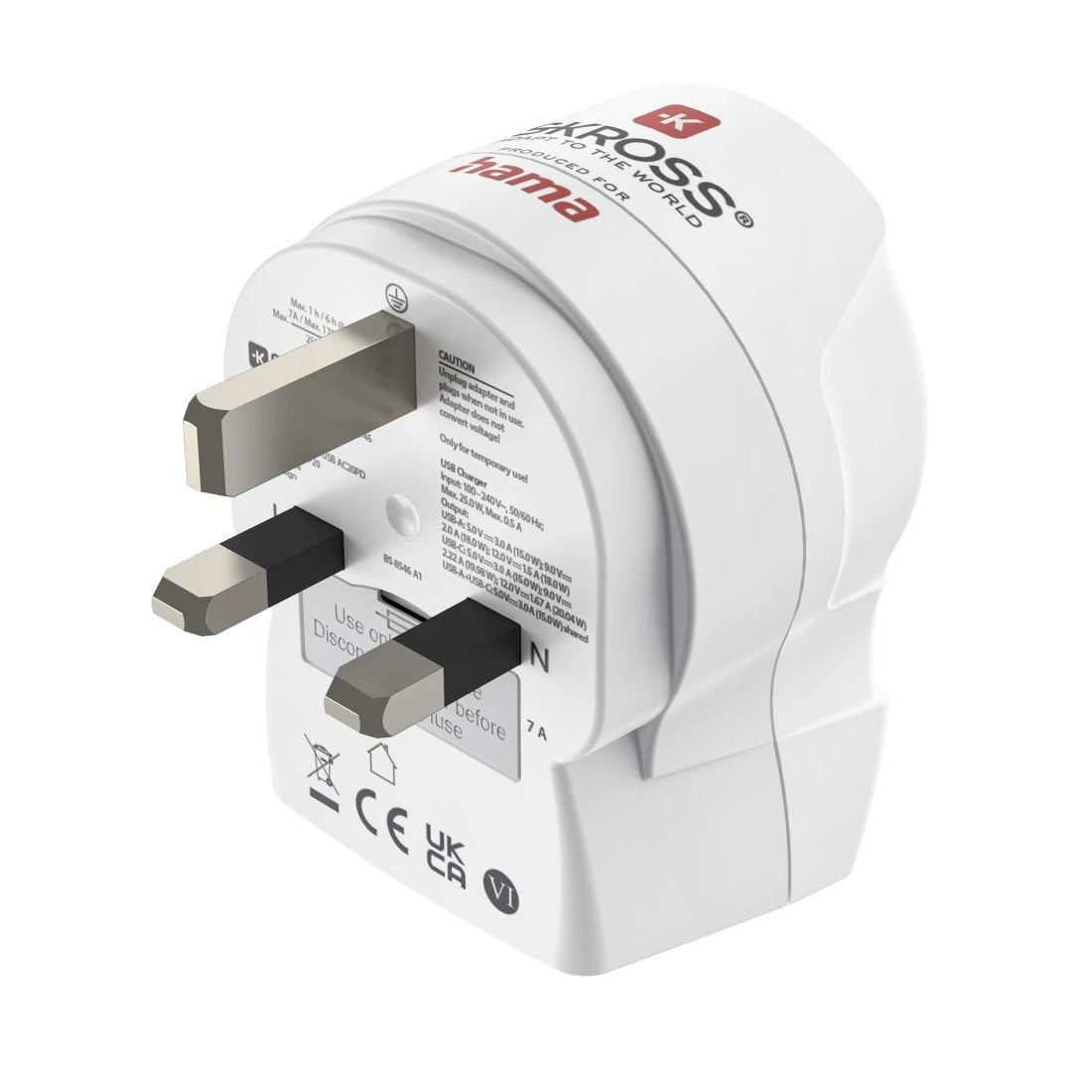 Hama Reiseadapter,  Eu To Uk Usb-C (Pd), 20 W