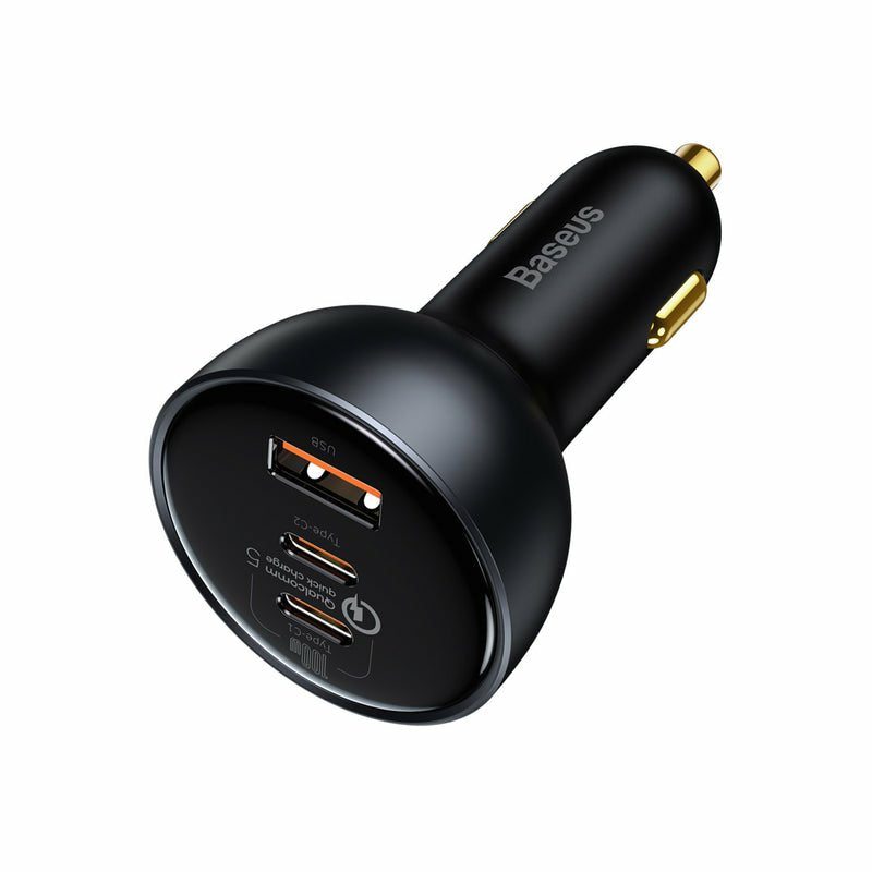 Ladowarka Samochodowa Baseus Qualcomm, Usb, 2x Usb-C, 160w (Szara)