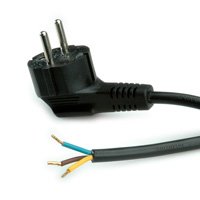 Cable Alimentacion 1.8 M Schuko En Angulo / Bornes Abierto,