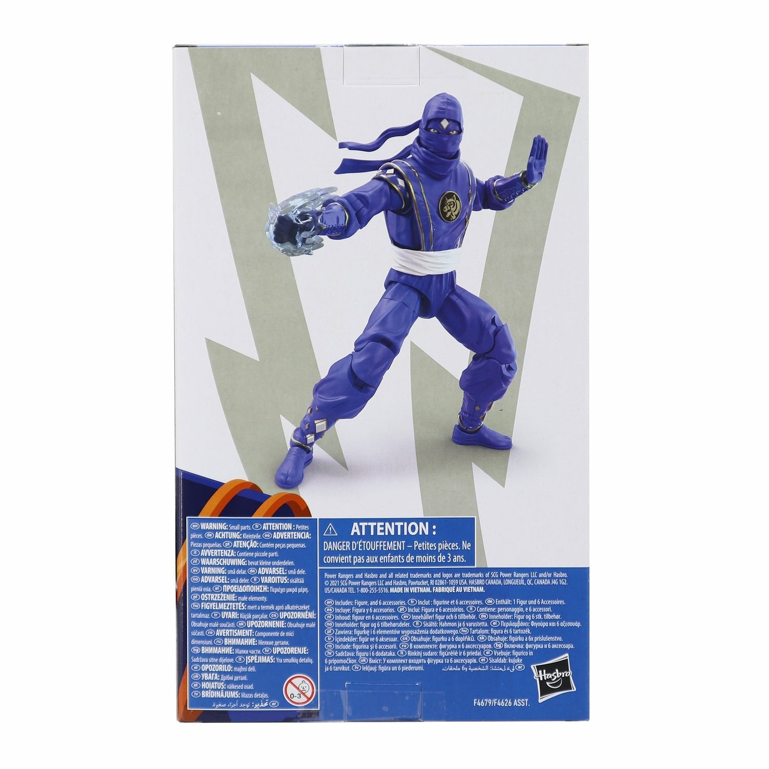 Figura Ninja Blue Ranger Power Rangers Lightning Collection 15cm