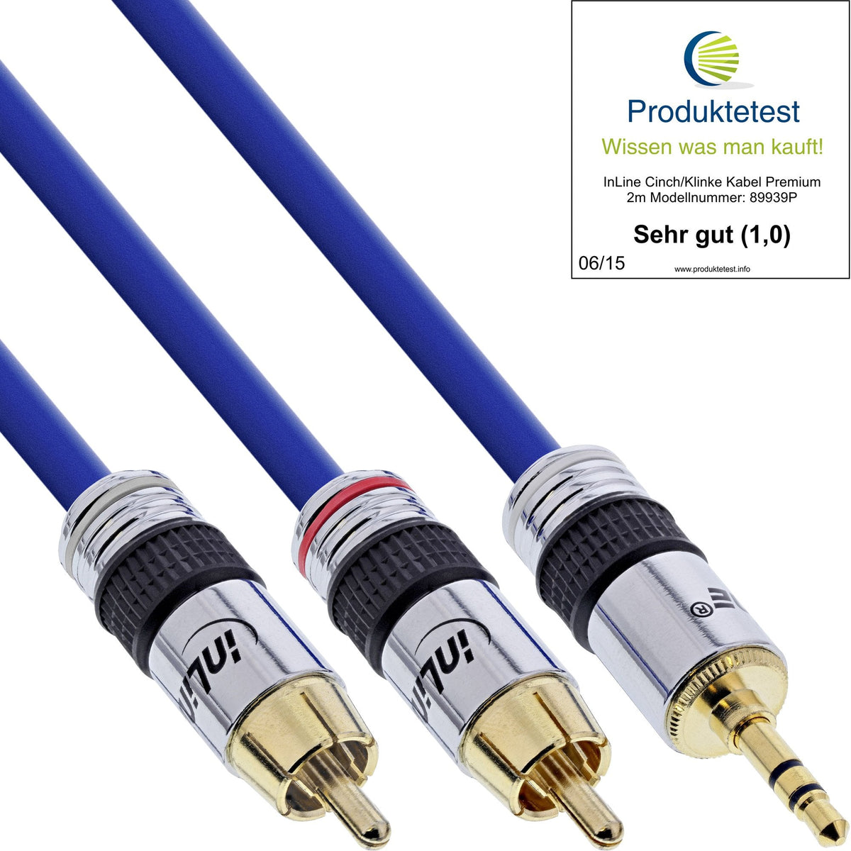 Cable De Audio Inline Premium 2x Rca Macho A 3.5mm Macho 25m