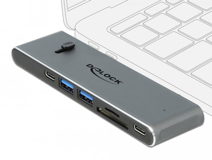 Delock 87752 Base Para Portátil Y Replicador De Puertos Alámbrico Usb 3.2 Gen 1 (3.1 Gen 1) Type-C Gris, Estación De Acoplamiento Gris, Alámbrico, Usb 3.2 Gen 1 (3.1 Gen 1) Type-C, Gris, Microsd (Transflash), Sd, 3840 X 2160 Pixeles, Metal