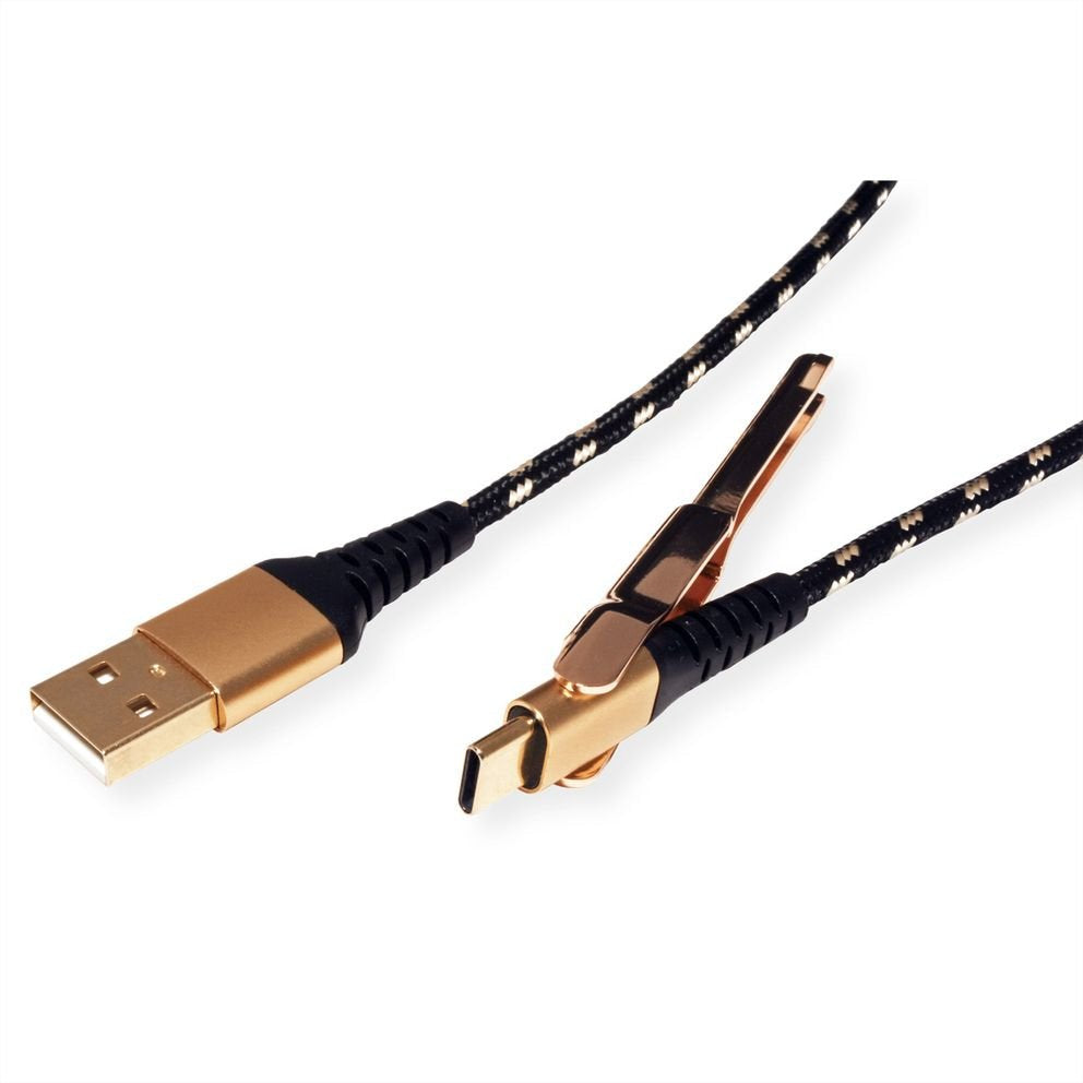 Roline Gold Usb 2.0 Sync- & Ladecable, Usb-A Usb-C, Sttze, 1 M