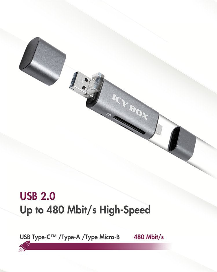 EAN 4250078164029 - ICY BOX IB-CR200-C lector de tarjeta USB 2.0 Negro imagen 3