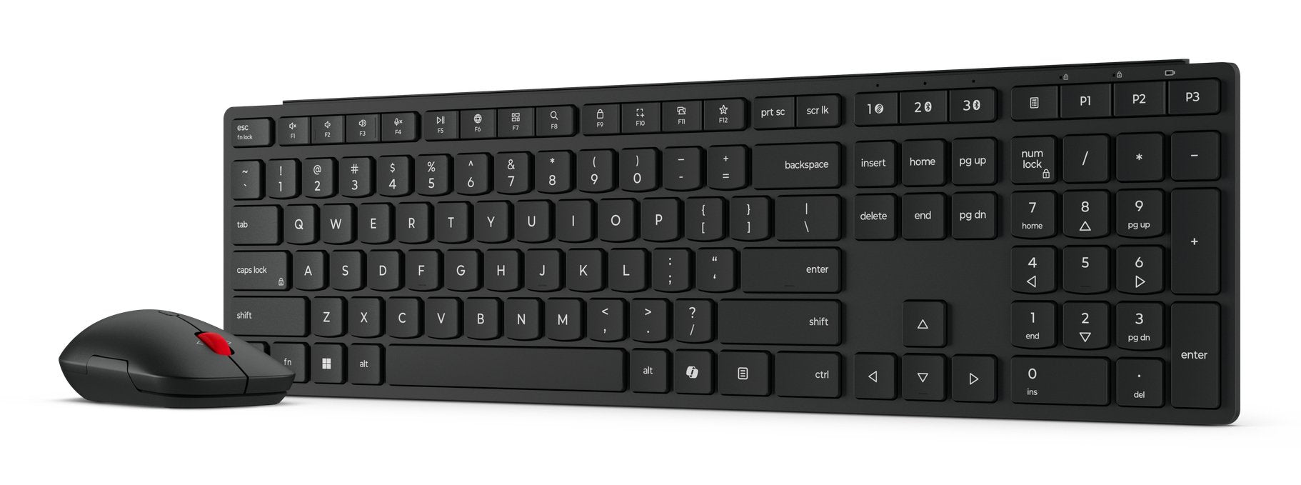 EAN 0195892125273 - Lenovo 4X31S04848 teclado Ratón incluido Oficina RF Wireless + Bluetooth Inglés de EE. UU. Negro imagen 4