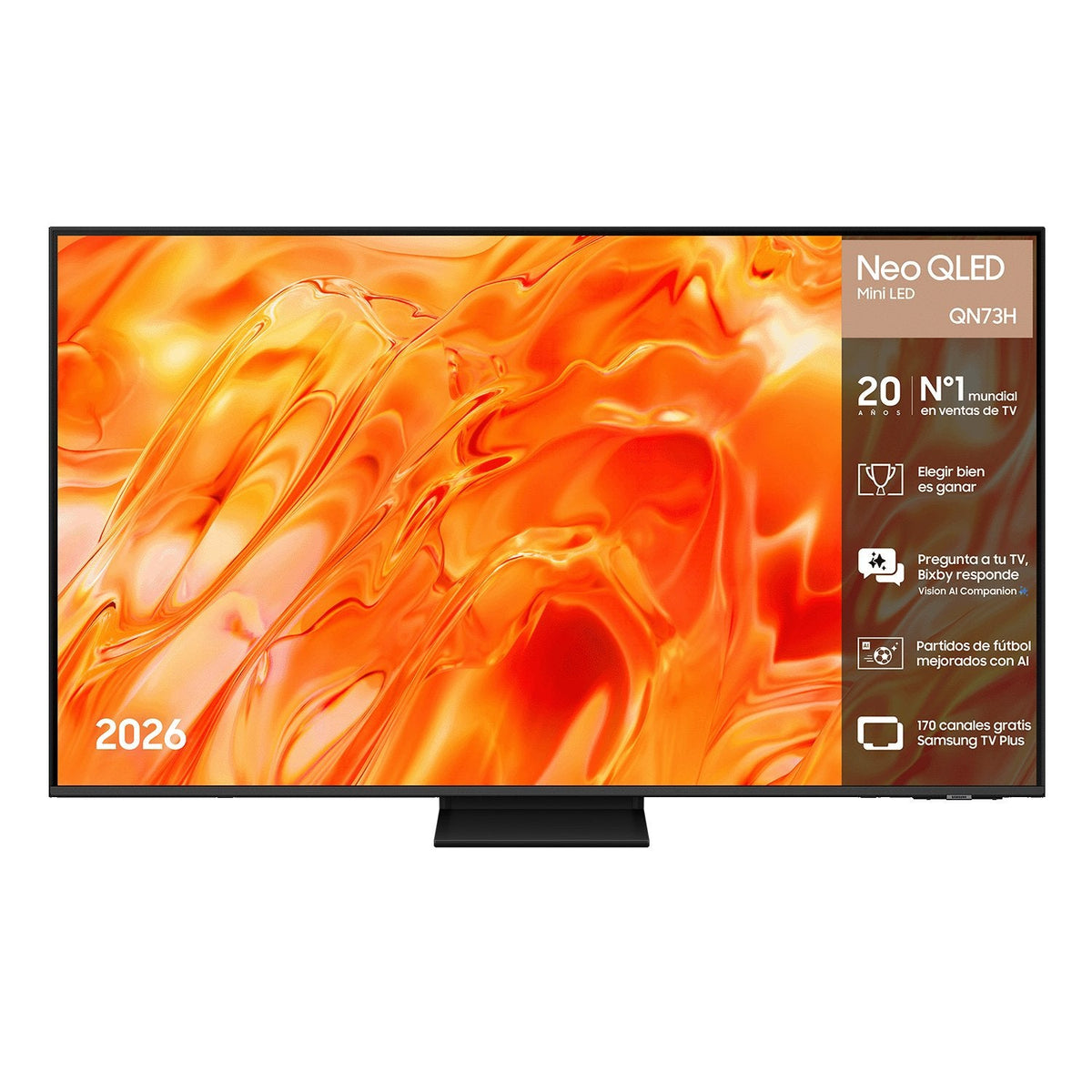 Tv Samsung Qn73h 65 Pulgadas Neo Qled Mini Led 4k Tizen Os Negro