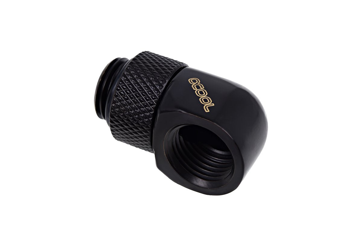 Racor L Alphacool Eiszapfen Giratorio Negro Giratorio/90â°/G1/4  Interior-Exterior 1011177