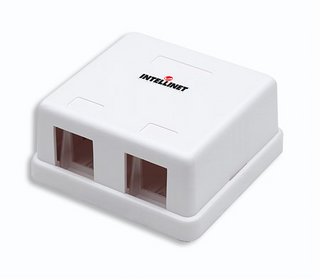 Intellinet 162852 Caja De Montaje En Superficie Para Módulo Keystone Dos Salidas Blanco