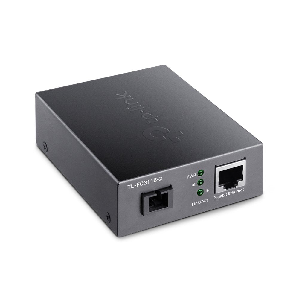 Convertidor De Medios Tp-Link Fc311b-2  Single-Mode Gigabit Bidireccional De 1p Rj45 10/100/1000 A 1p Sc Port Gigabit Cobertura 2km