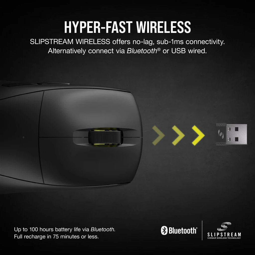 Raton Corsair Inalambrico Gaming M75 Air Wireless Icue Negro Ch-931d100-Eu