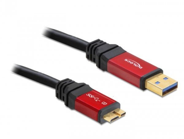 Delock Cable Usb 3.0 Red A > Micro-B 1.0m