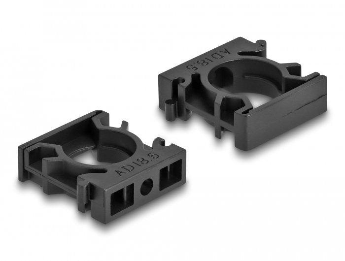 Delock Cableschlauchhalter Mit Verschlussclip 18,5 Mm 8 Stück Schwarz