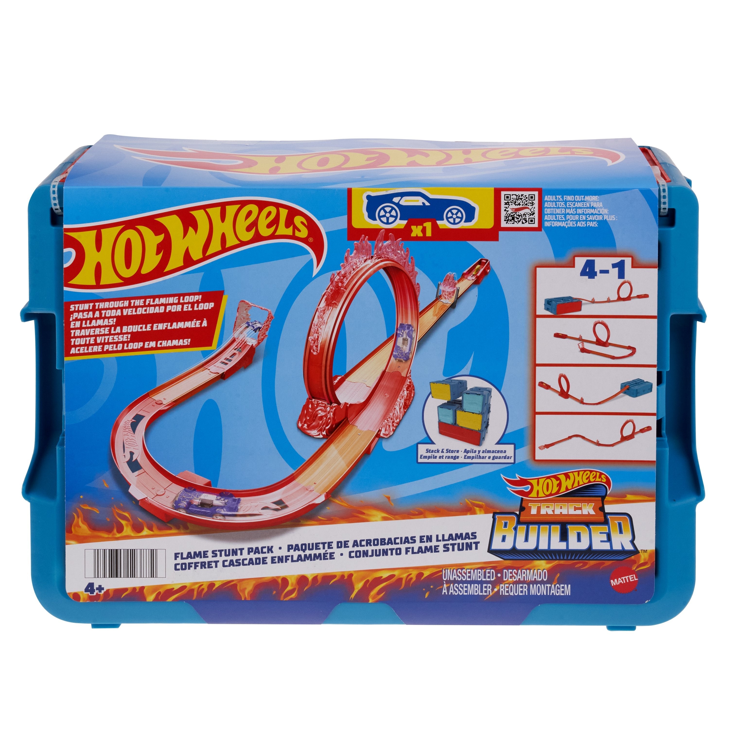 Pista Acrobacias En Llamas Hot Wheels