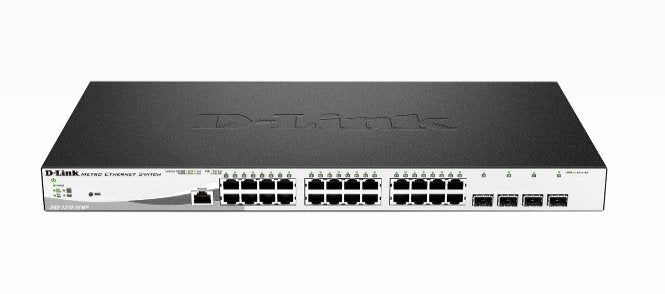 Switch D-Link Smart Plus Dgs-1210-28mp 28 Puertos Rj-45 10 100 1000 Poe Sfp