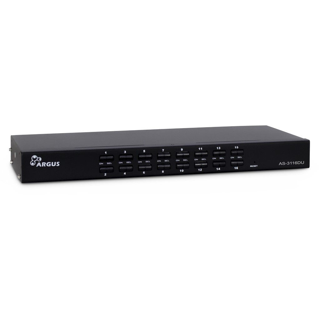 Inter-Tech Kvm As-3116du Vga Interruptor Kvm Montaje En Rack Negro, Switch Kvm 1920 X 1080 Pixeles, Full Hd, Montaje En Rack, Negro