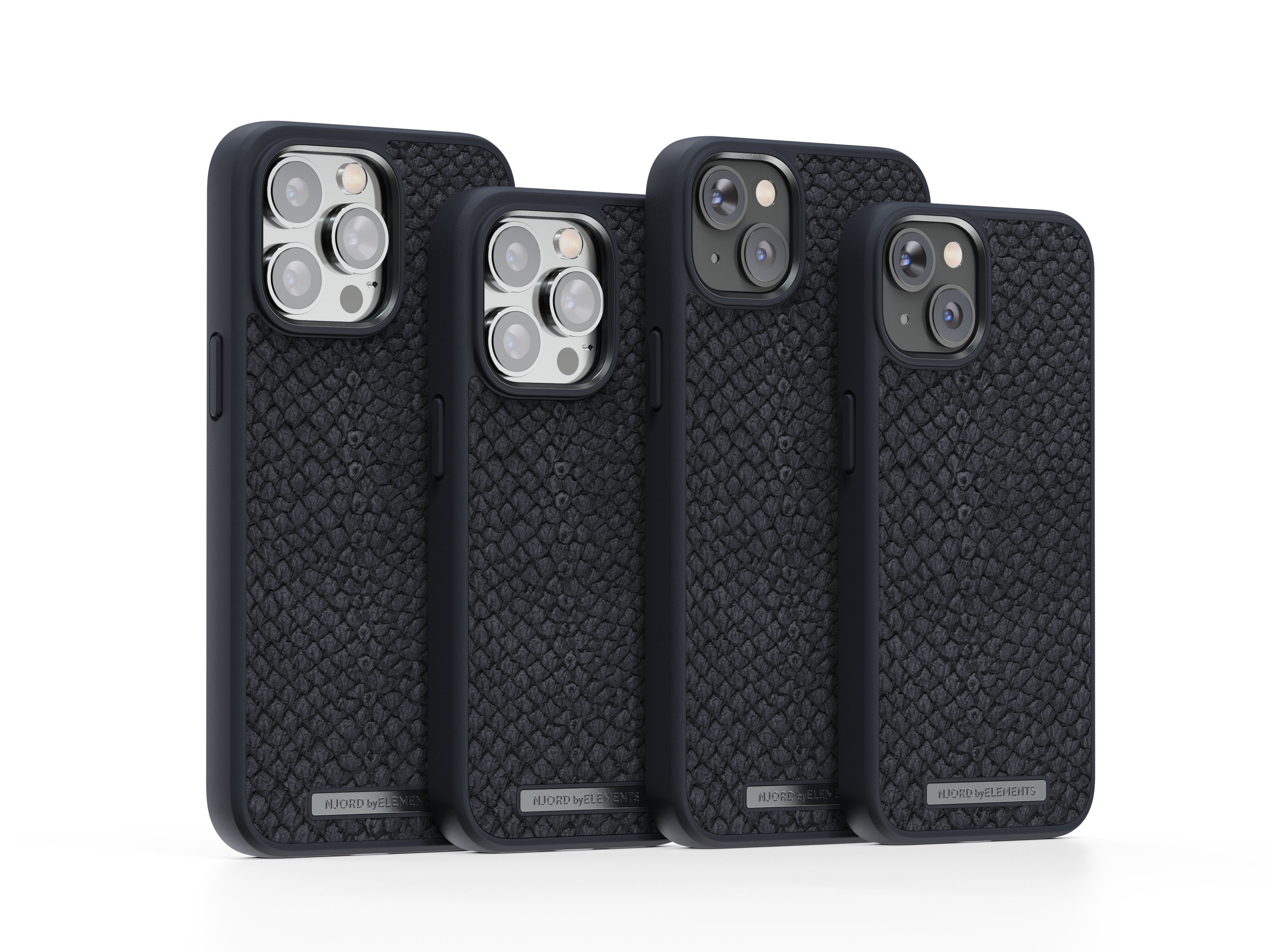 Njord Byelements Salmon Leather Magsafe Case - Iphone 14 Pro Max - Black