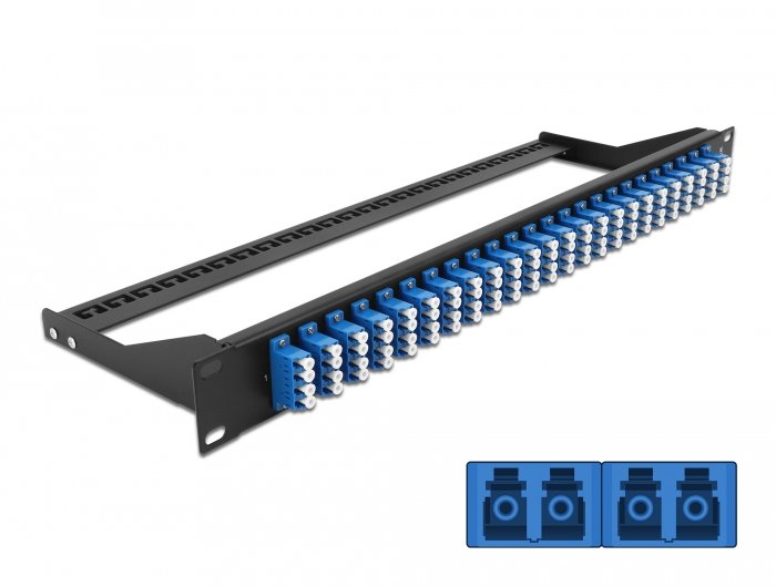 Delock 19? Lwl Patchpanel 24 Port Lc Quad Blau