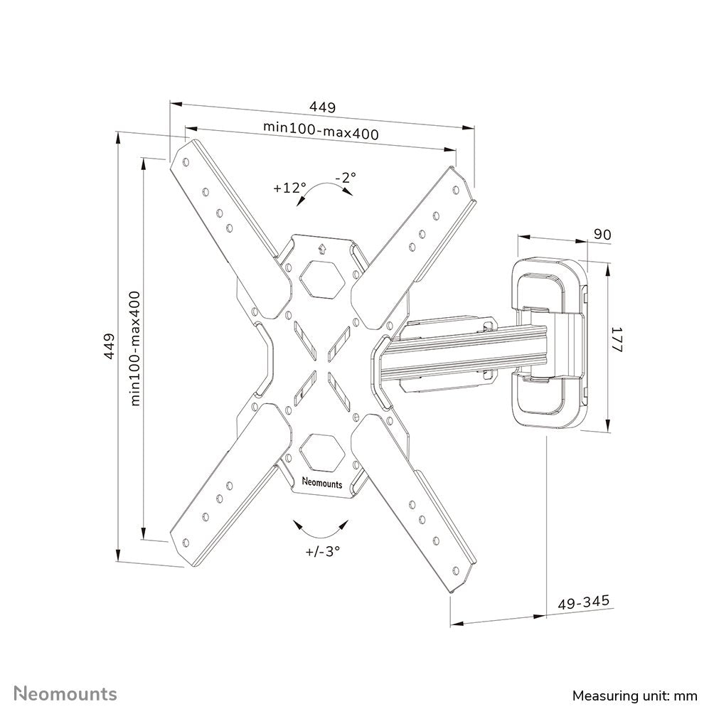 EAN 8717371448844 - Neomounts WL40S-840BL14 soporte para TV 165,1 cm (65") Negro imagen 20