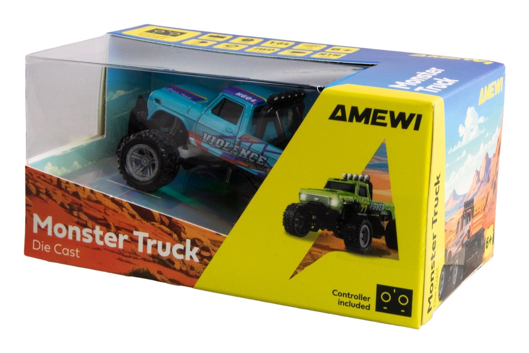 Amewi Rc Monmertruck Die Cam Li-Ion 200mah Azul 6+