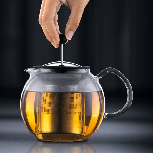 Tetera Bodum Assam  1,5 L Cromo, Transparente
