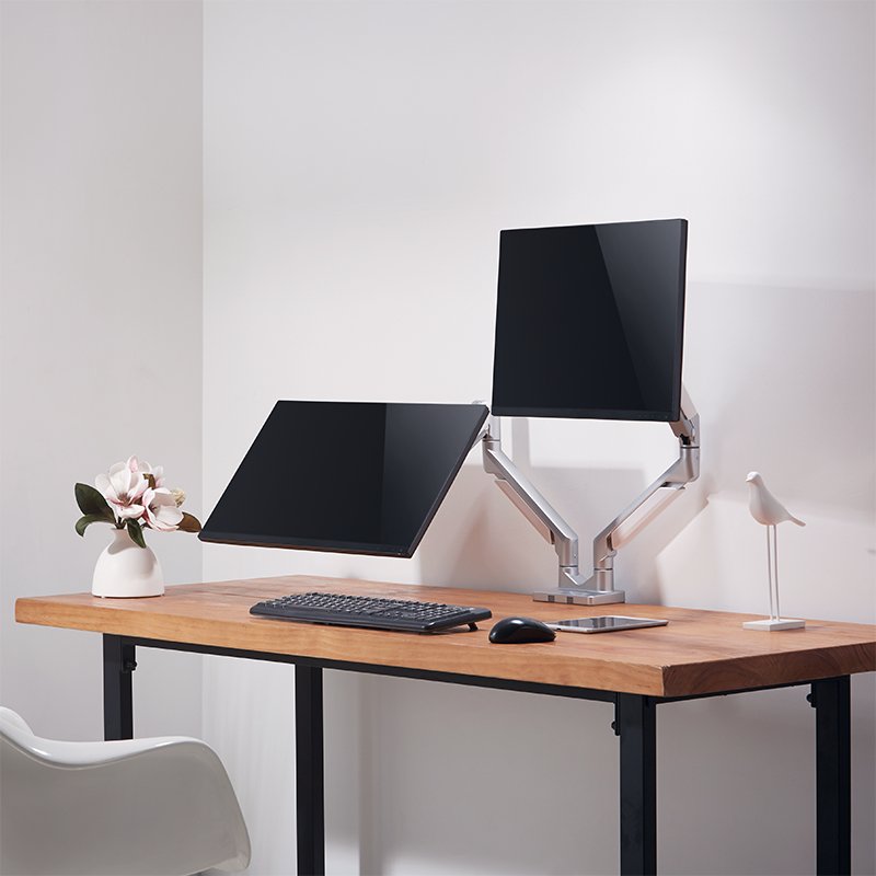 Logilink Bp0088 Soporte De Mesa Para Pantalla Plana 81,3 Cm (32") Abrazadera Plata